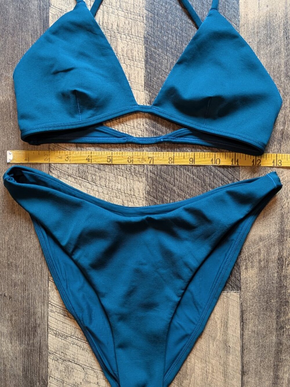 Left on Friday Bikini Green Small Reef Top & Medium Dip Bottom - Picture 5 of 5